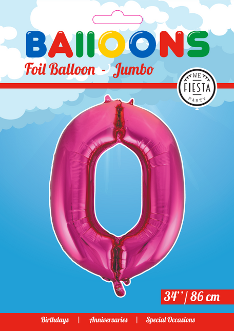 Ballon de baudruche Figure 0 Fuchsia XL 86cm vide