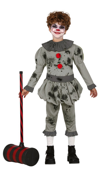 Costume de clown enfant gris