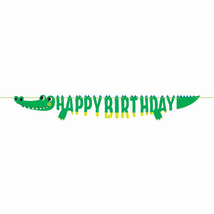 Guirlande de lettres Happy Birthday Crocodile 1.8m