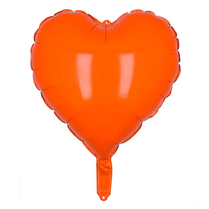 Ballon à l'hélium orange coeur 45cm