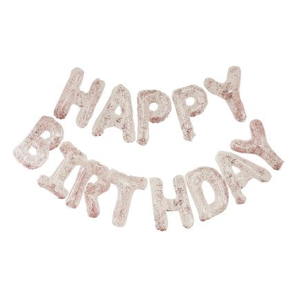 Guirlande de lettres Happy Birthday Confetti 2m