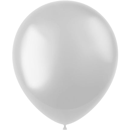 Ballons blancs Metallic Pearl White 33cm 10pcs