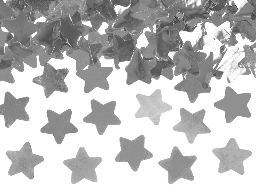 Confetti Cannon Stars Silver 80cm