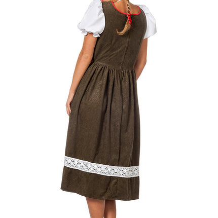 Robe Dirndl Oktoberfest Longue Vert