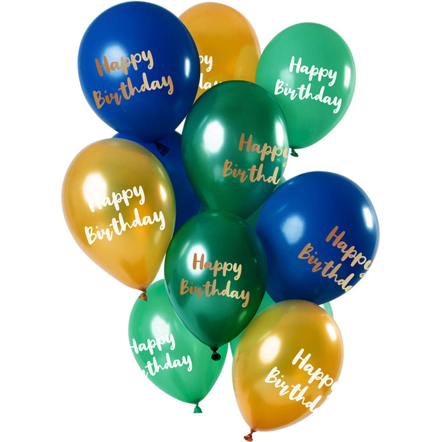 Mélange de ballons Happy Birthday 30cm 12pcs