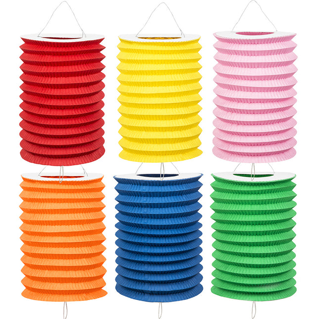 Lanternes colorées Pull 16cm 12pcs