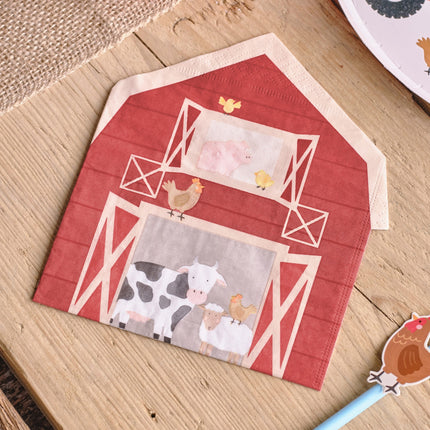 Serviettes de table Farmyard 15cm 16pcs