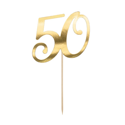 Décor de gâteau 50 ans d'or 20.5cm