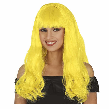 Perruque jaune cheveux longs