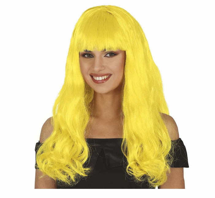 Perruque jaune cheveux longs