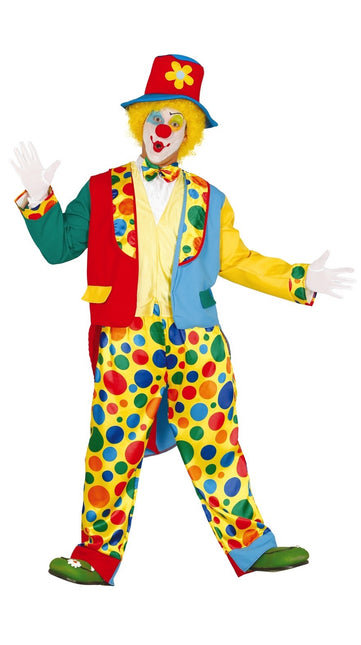 Costume de clown homme coloré