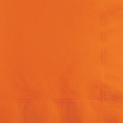 Serviettes de table orange 2 couches 33cm 20pcs