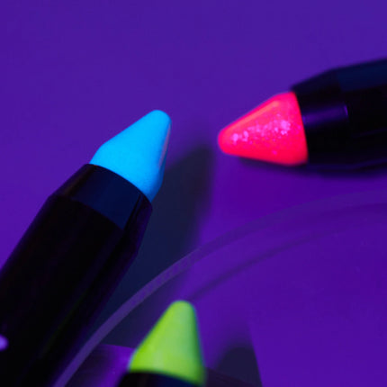 Moon Glow Neon UV Glitter Body Crayons Hot Pink 3.2g