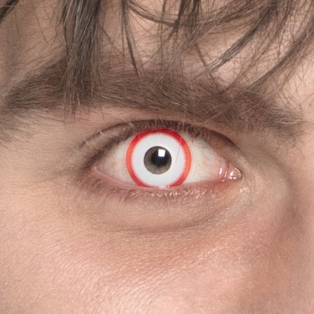 Halloween Lentilles de couleur Blanc Rouge