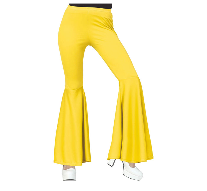 Pantalon Disco 70S Jaune Dames