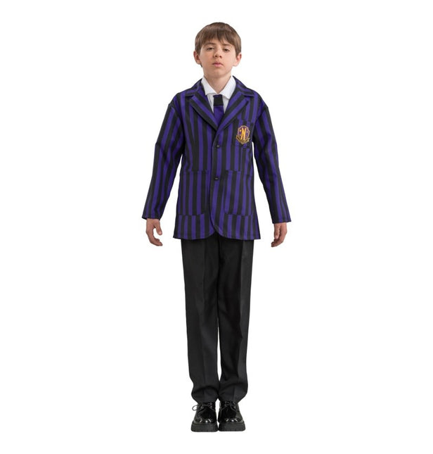 Costume mercredi Uniforme scolaire noir/violet Garçon