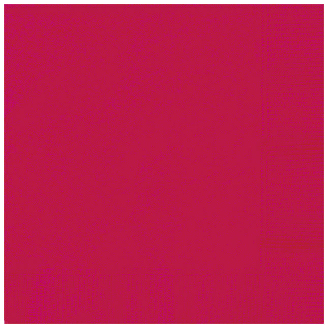 Serviettes de table rouges 2 couches 33cm 20pcs