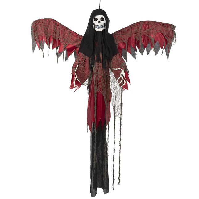Squelette volant d'Halloween Rouge 198cm