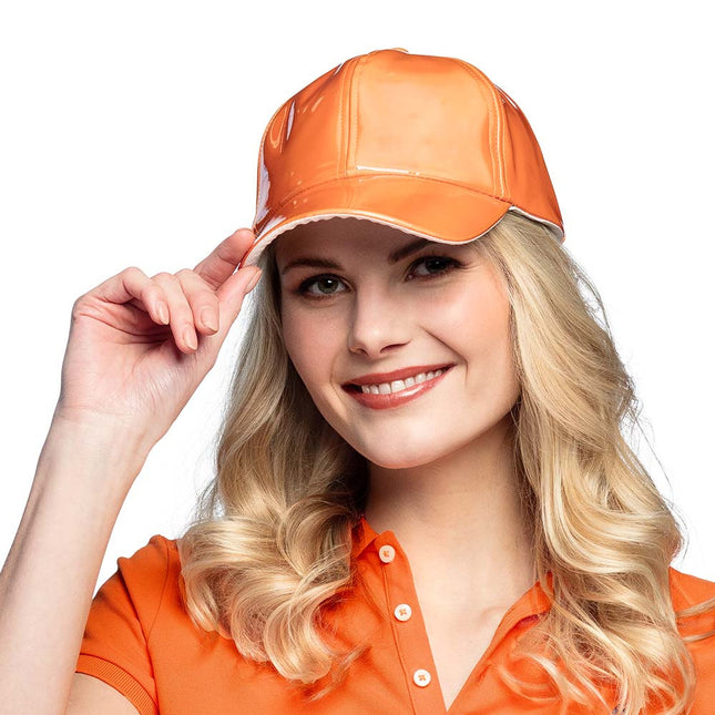 Casquette Orange Holographique Ajustable