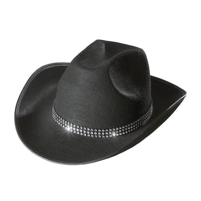 Chapeau de cow-boy diamants noirs