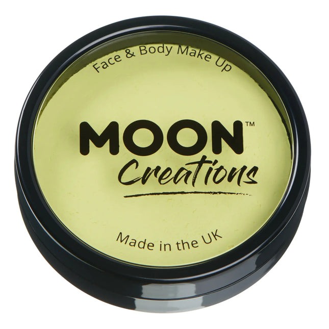 Moon Creations Pro Face Paint Cake Pots Light Yellow 36g