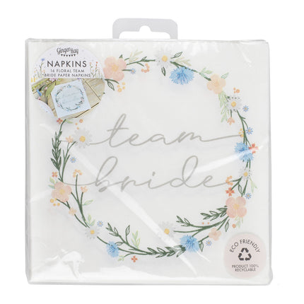 Serviettes de table Team Bride 16.5cm 16pcs