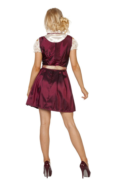 Bordeaux Red Dirndl Dress Oktoberfest Ladies