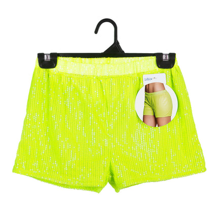 Short à paillettes Jaune fluo M