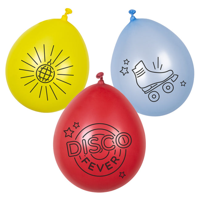 Ballons Disco Fever 23cm 6pcs