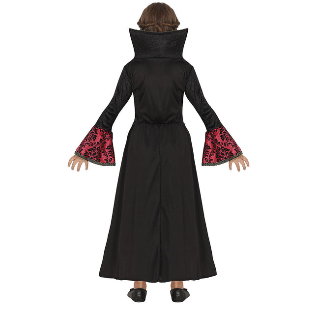 Costume d'Halloween Vampire Fille Noir Rouge