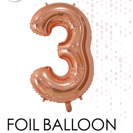 Ballon de baudruche Figure 3 Rose Gold 66cm