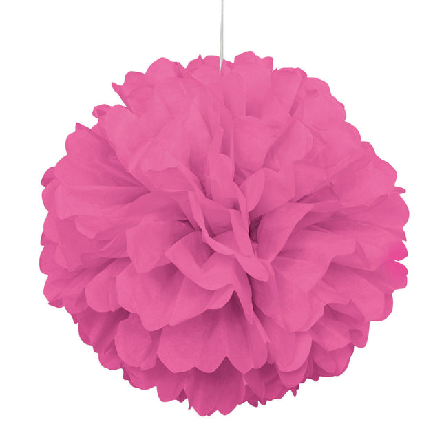 Pompon rose 40cm