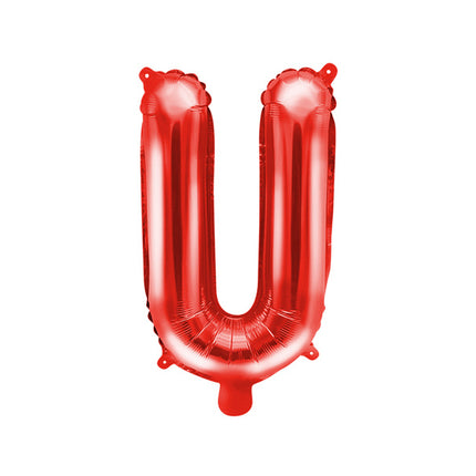 Ballon de baudruche Lettre U Rouge Vide 35cm