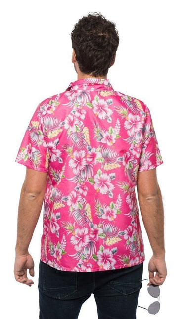 Chemise hawaïenne rose