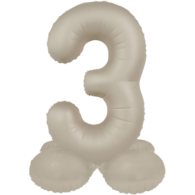 3 Year Figure Balloon Nude Matt 72cm