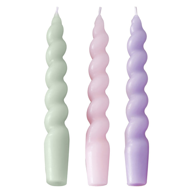 Bougies colorées Pastel 3pcs