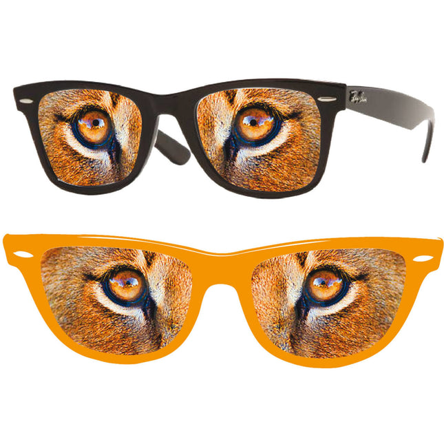 Lunettes orange yeux de lion