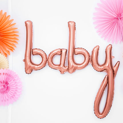 Ensemble de ballons de lettres Baby Rose Gold vides 75.5cm