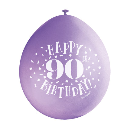 Ballons Happy Birthday 90 Years 28cm 10pcs