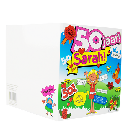 Carte d'anniversaire Sarah Cartoon 16.5cm