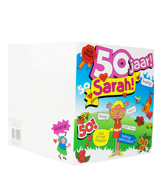 Carte d'anniversaire Sarah Cartoon 16.5cm