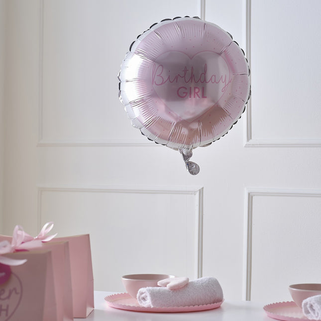 Ballon à l'hélium pour fille d'anniversaire, vide, 43 cm