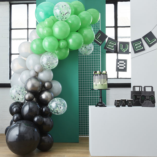 Arche de ballons noir/vert