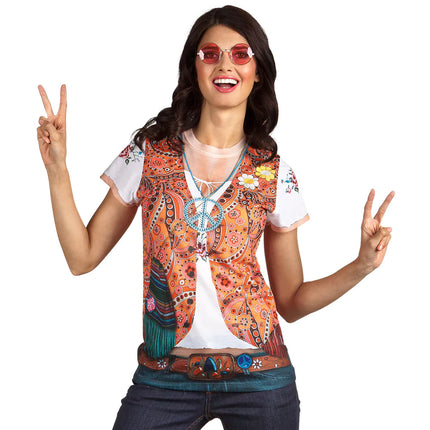 Flower Power Photorealistic Shirt Ladies