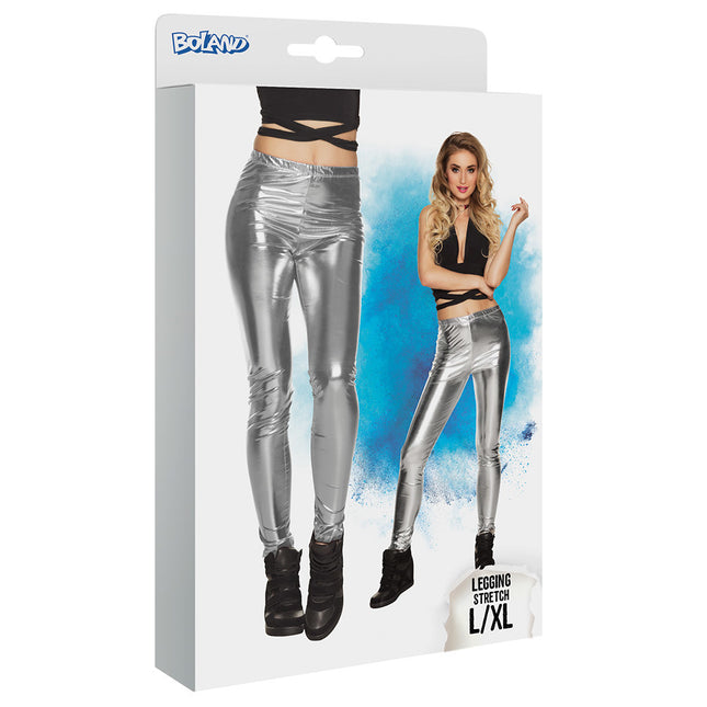 Leggings argent métallisé L-XL