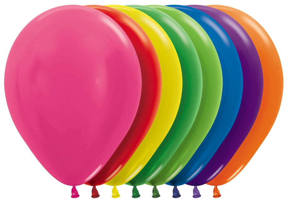 Ballons de baudruche Metallic Mix 30cm 50pcs