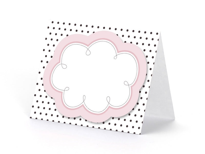 Cartes de table Rose Noir 8.4cm 6pcs