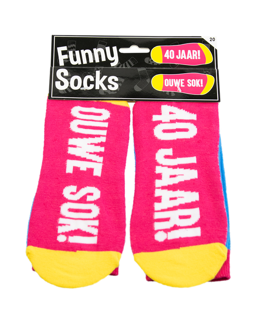 Funny Socks 40 Years Balloons 1 paire