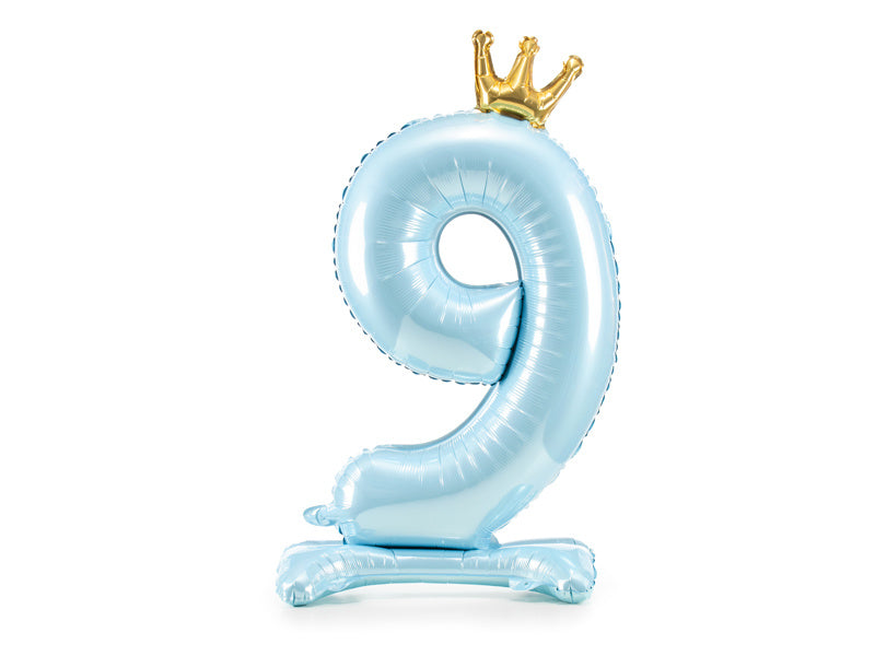 Ballon de baudruche Figure 9 Bleu clair Standard Vide 84cm