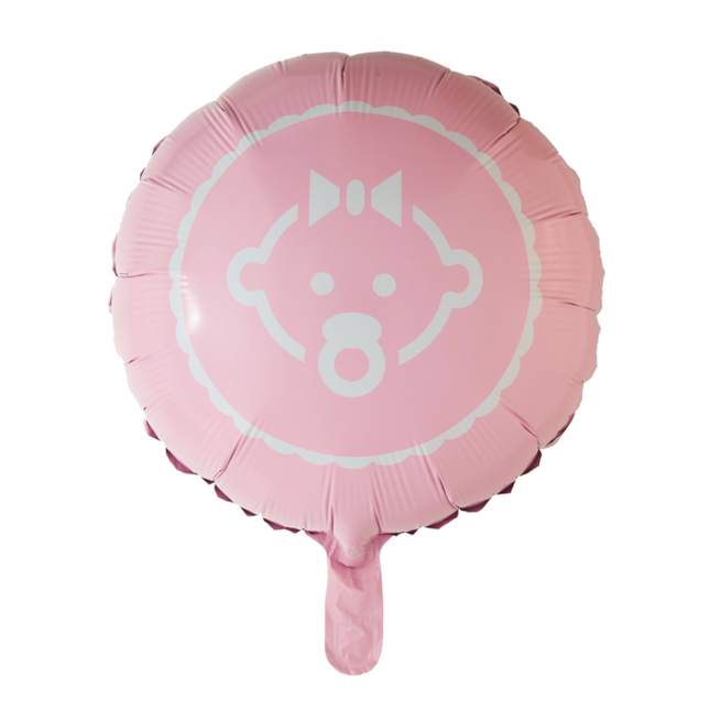 Ballon à l'hélium Baby Girl Light Pink 45cm vide